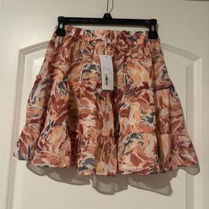 3 Piece Set! Sage Skirt | Crop Top | Bodysuit with Multicolor Brushstroke Design